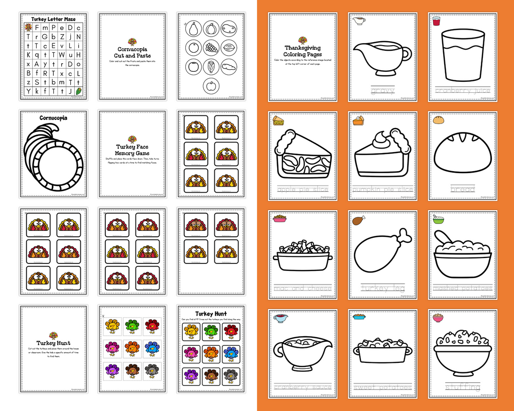 20 Fun and Educational Printable Turkey Activities