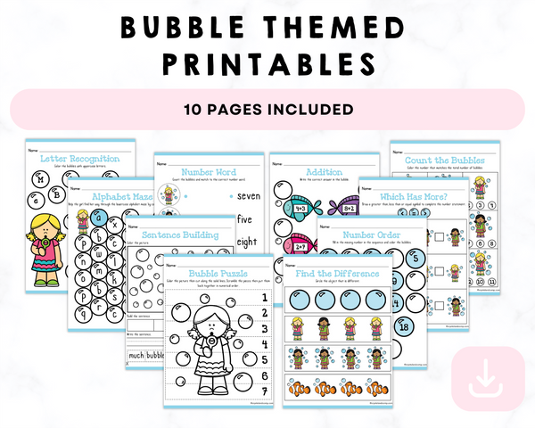 Bubble Themed Printable