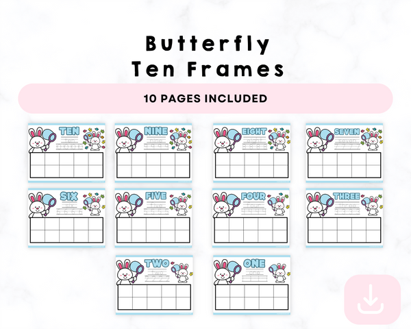 Printable Butterfly Ten Frames
