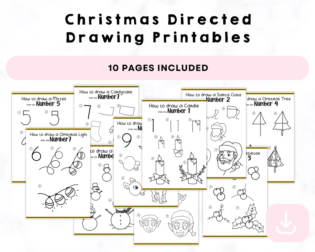 Christmas Directed Drawing Printable