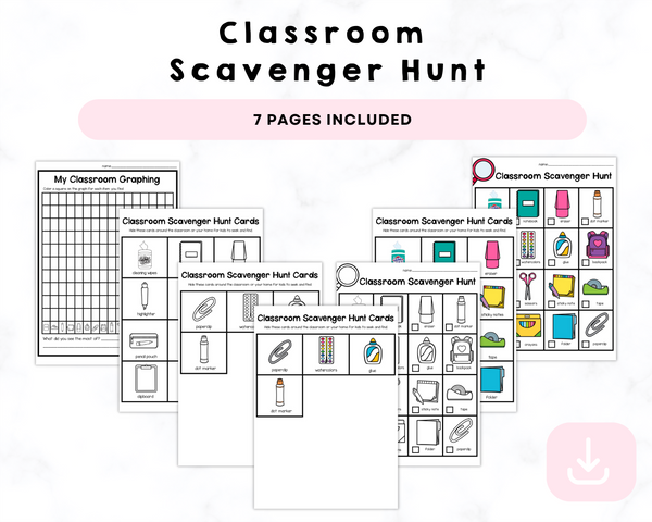 Classroom Scavenger Hunt Printables