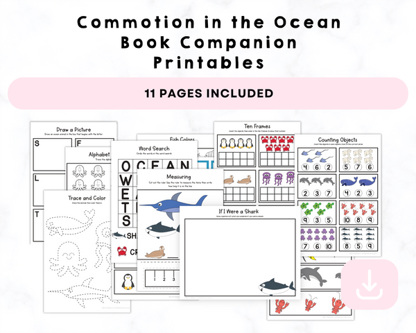 Commotion in the Ocean Book Companion Printables