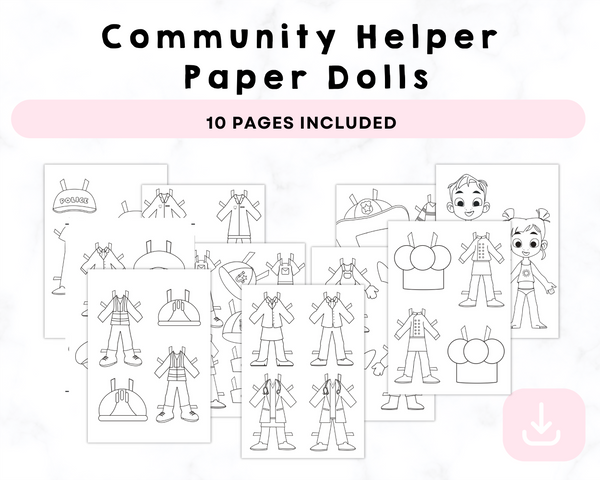 Printable Community Helper Paper Dolls