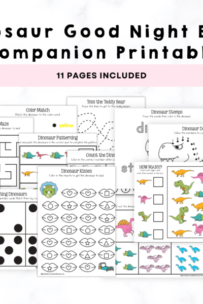 Dinosaur Good Night Book Companion Printables