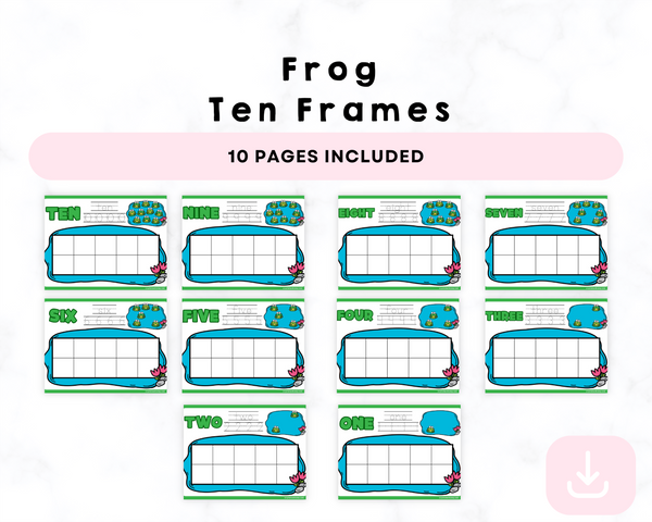 Printable Frog Ten Frames