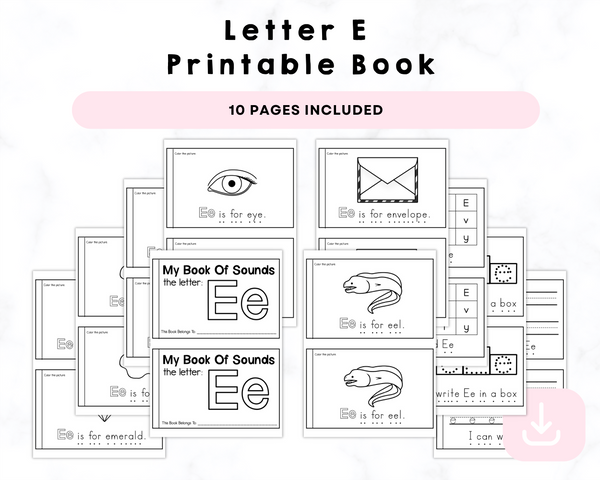 Letter E Printable Book