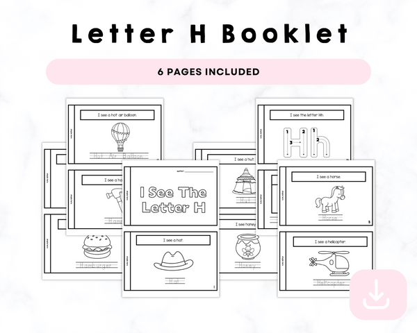 I See The Letter H Printable Book