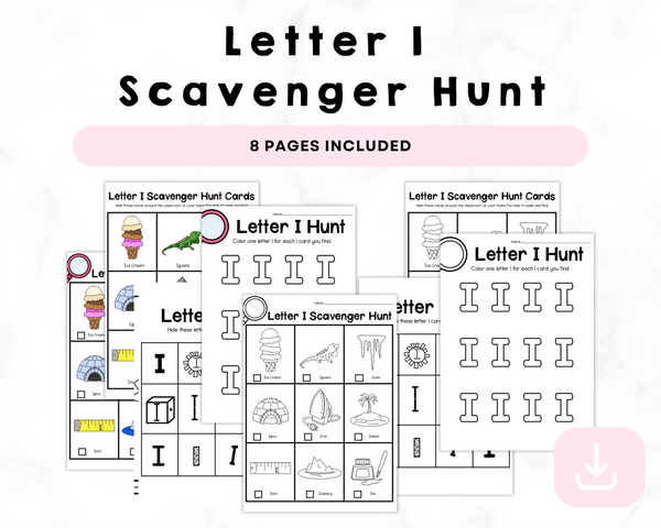 Letter I Scavenger Hunt Printables