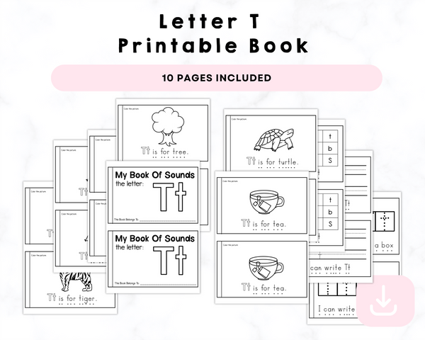 Letter T Printable Book