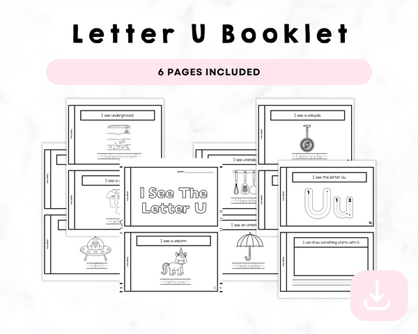 I See The Letter U Printable Book