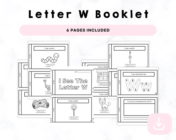 I See The Letter W Printable Book