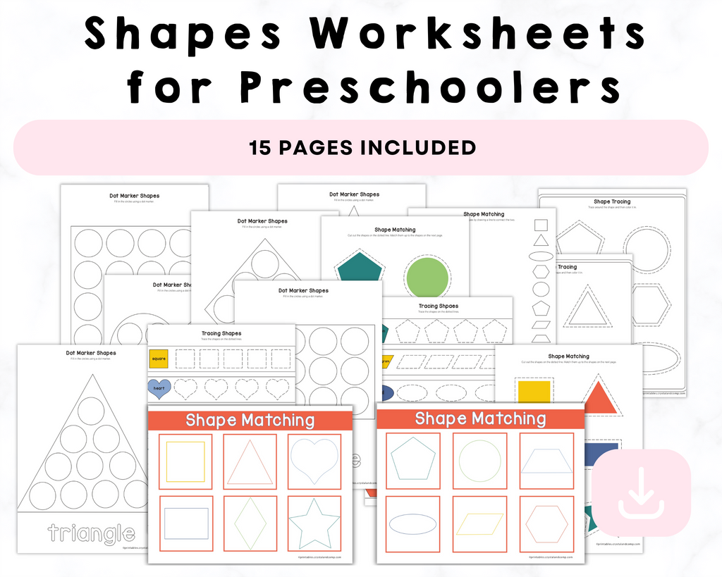 Shapes Worksheets for Preschoolers
