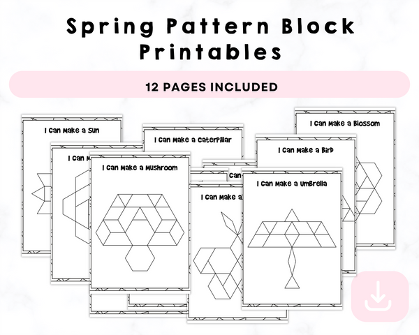 Spring Pattern Block Printables