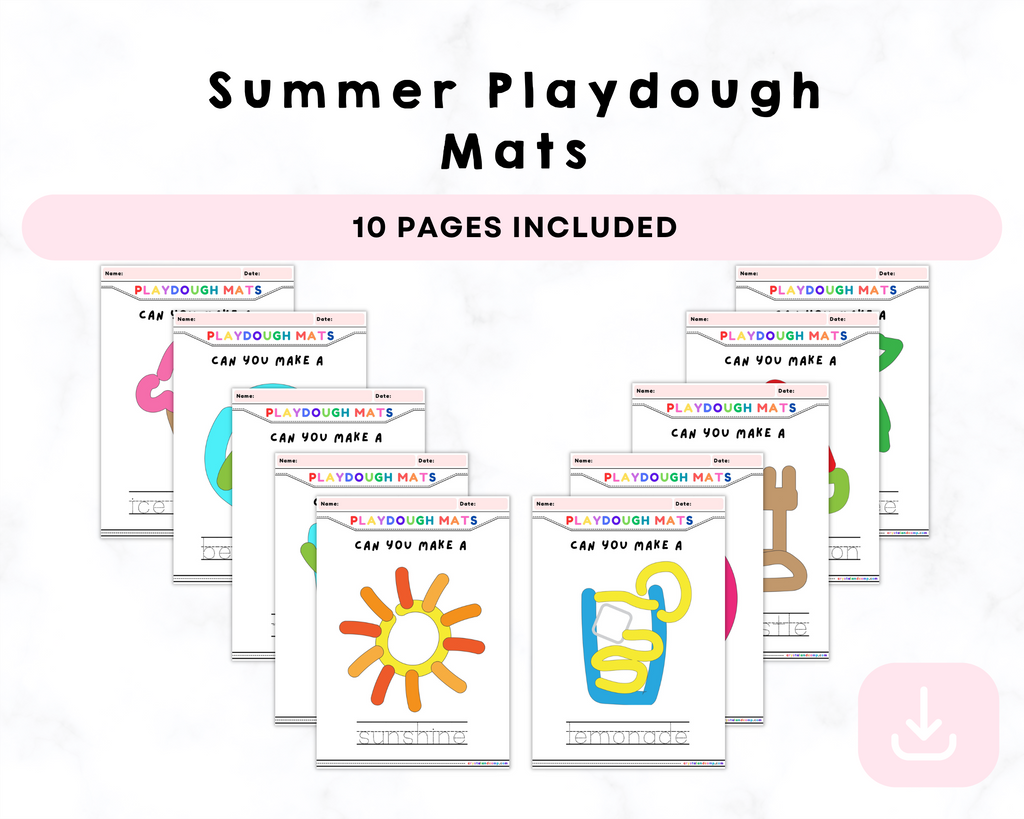 Printable Summer Playdough Mats