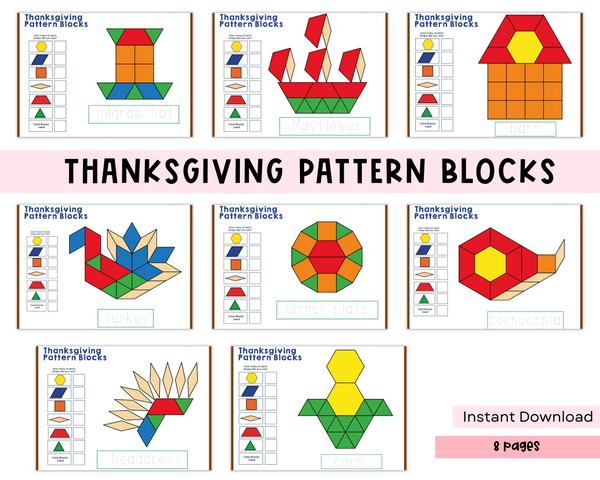 Thanksgiving Pattern Blocks
