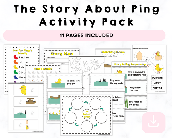The Story About Ping Activity Pack Printables