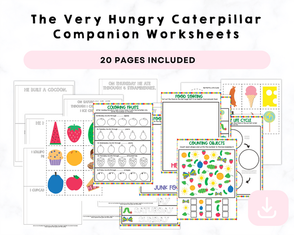 The Very Hungry Caterpillar Companion Worksheets Printable
