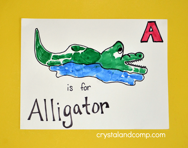 Letter of the Week Hand Print Art