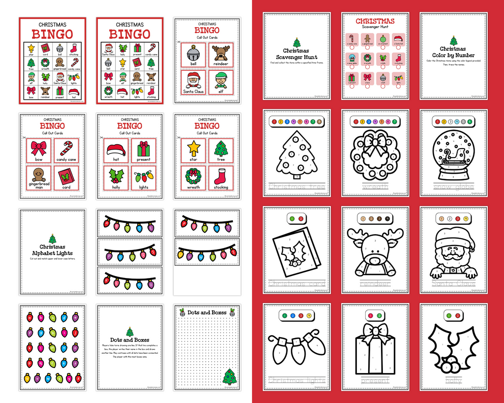 20 Fun and Educational Printable Christmas Activities