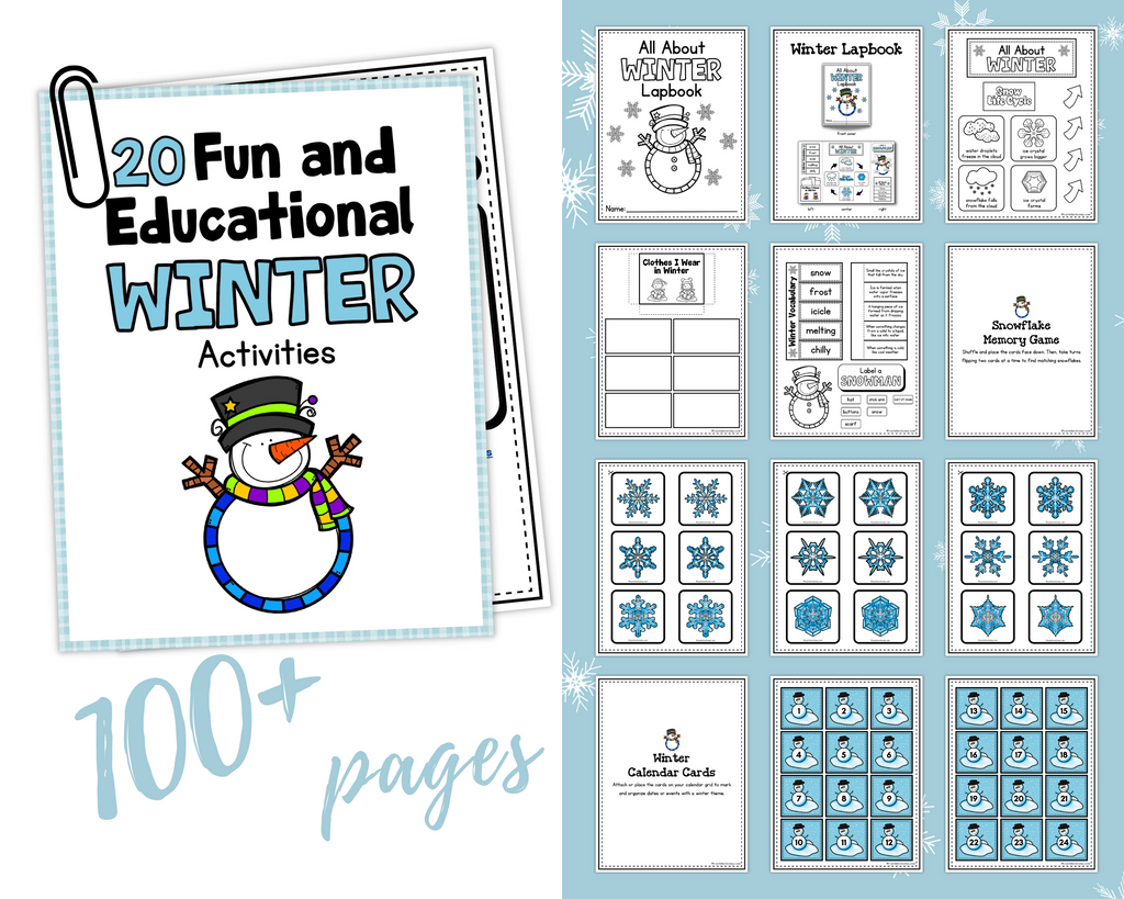 20 Winter Activities Printables