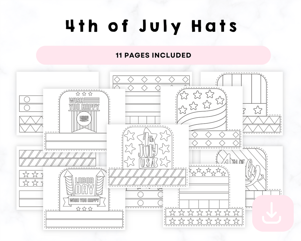Printable 4th of July Hats