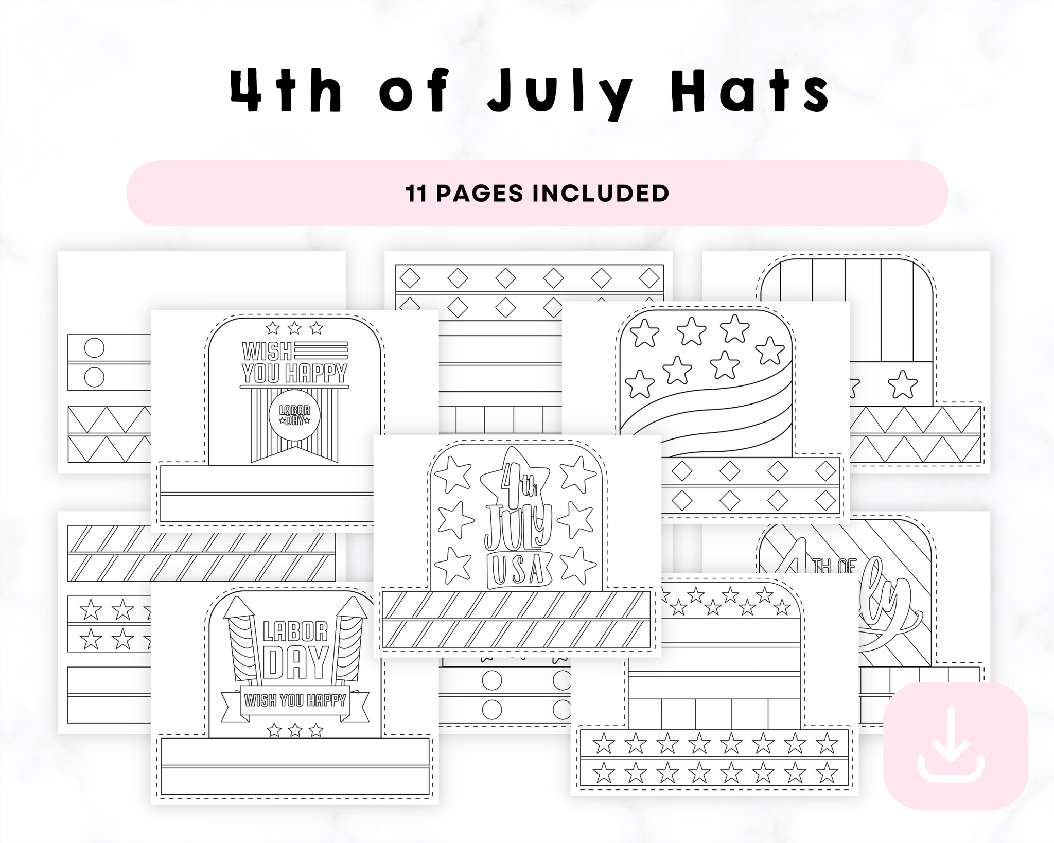 Printable 4th of July Hats – CrystalandComp