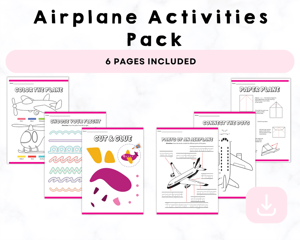Airplane Activities  Pack Printable