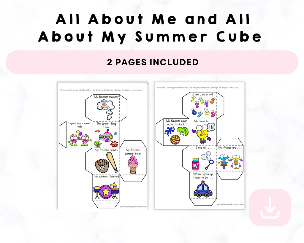 All About Me and All About My Summer Cube