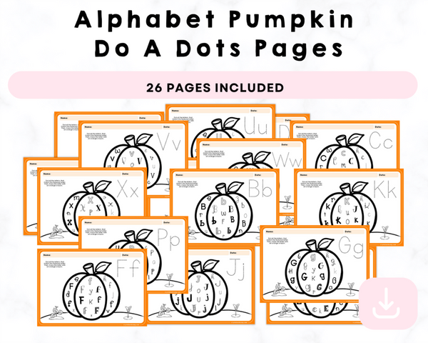 Printable Alphabet Pumpkin Do A Dots Pages – CrystalandComp