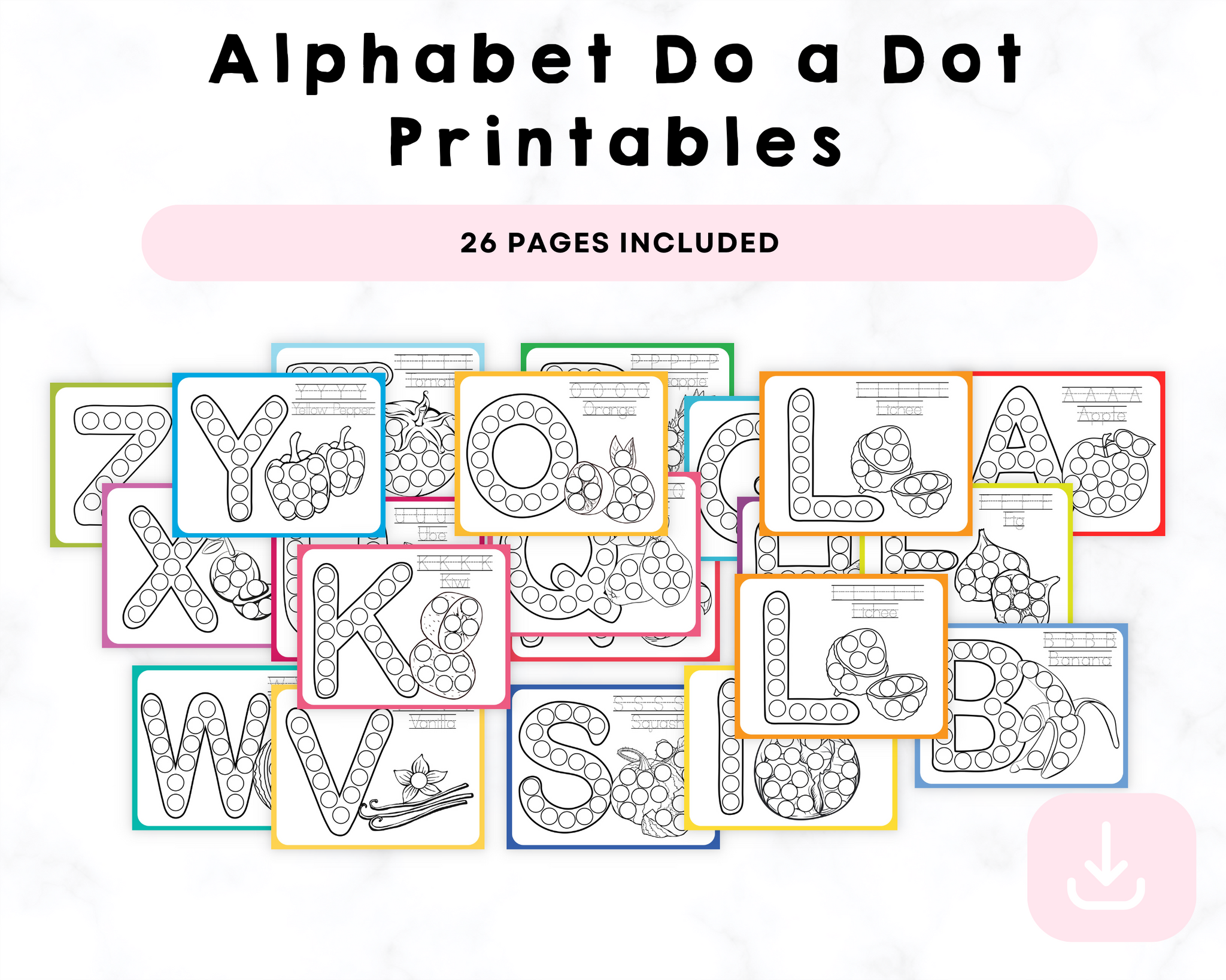 Alphabet Do a Dot Printables – CrystalandComp