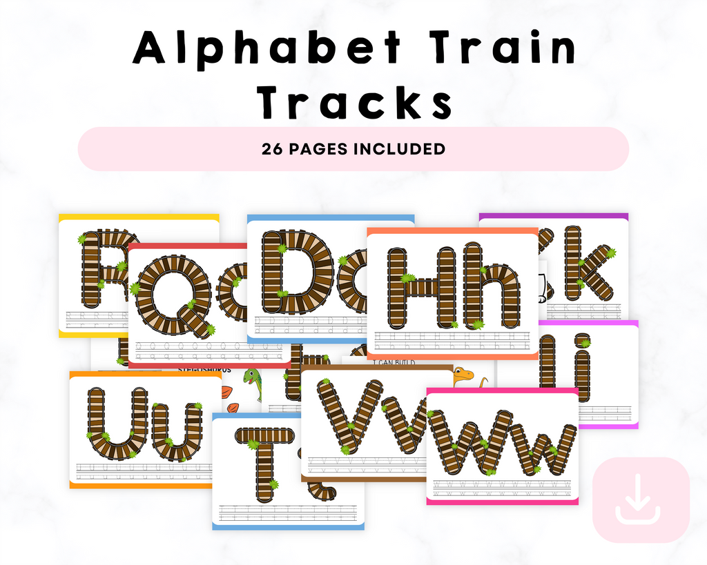 Printable Alphabet Train Tracks