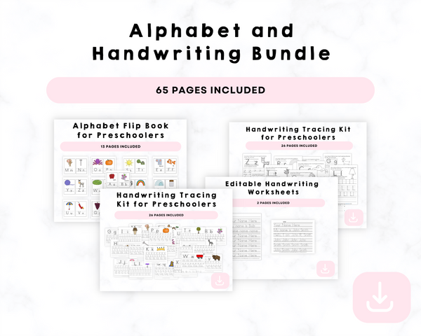 Printable Alphabet and Handwriting Bundle