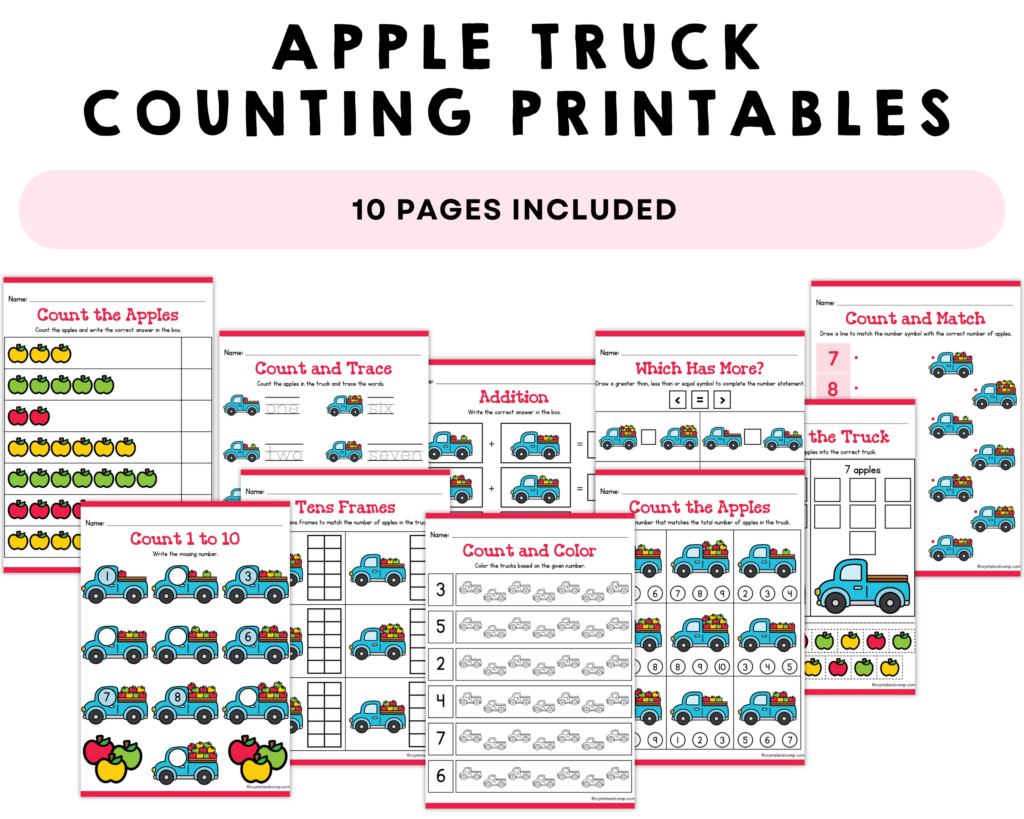 Apple Truck Counting Printables