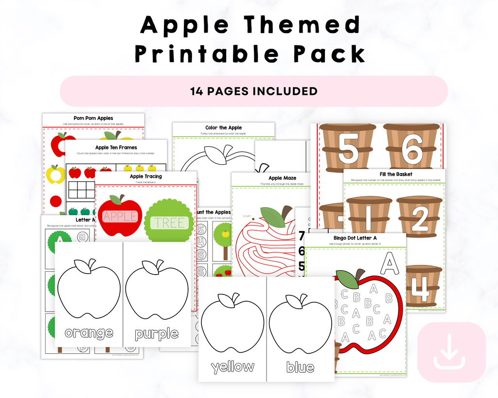 Apple Themed Printable Pack