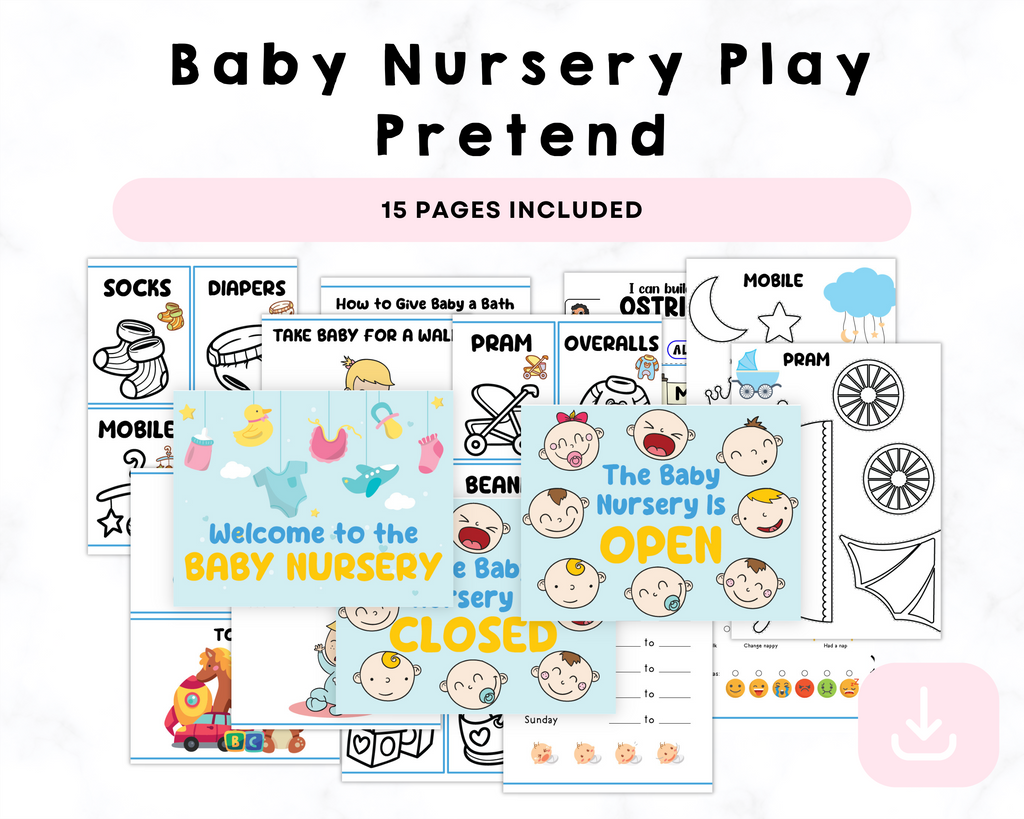 Printable Baby Nursery Pretend Play