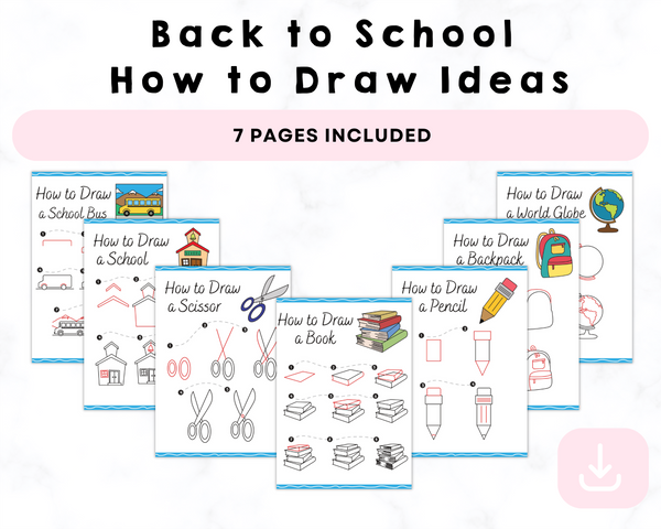 Back to School How to Draw Ideas Printable