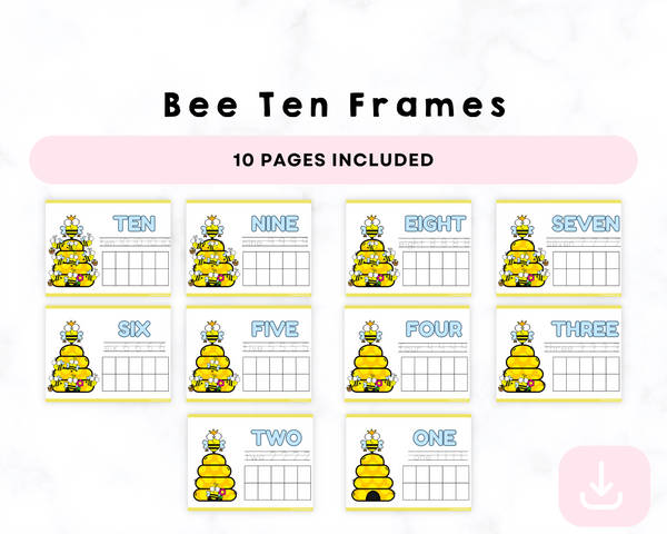 Printable Bee Ten Frames