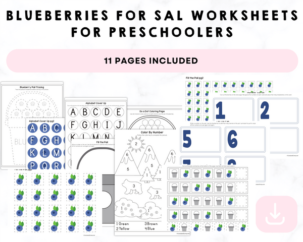 Blueberries for Sal Worksheets for Preschoolers Printable