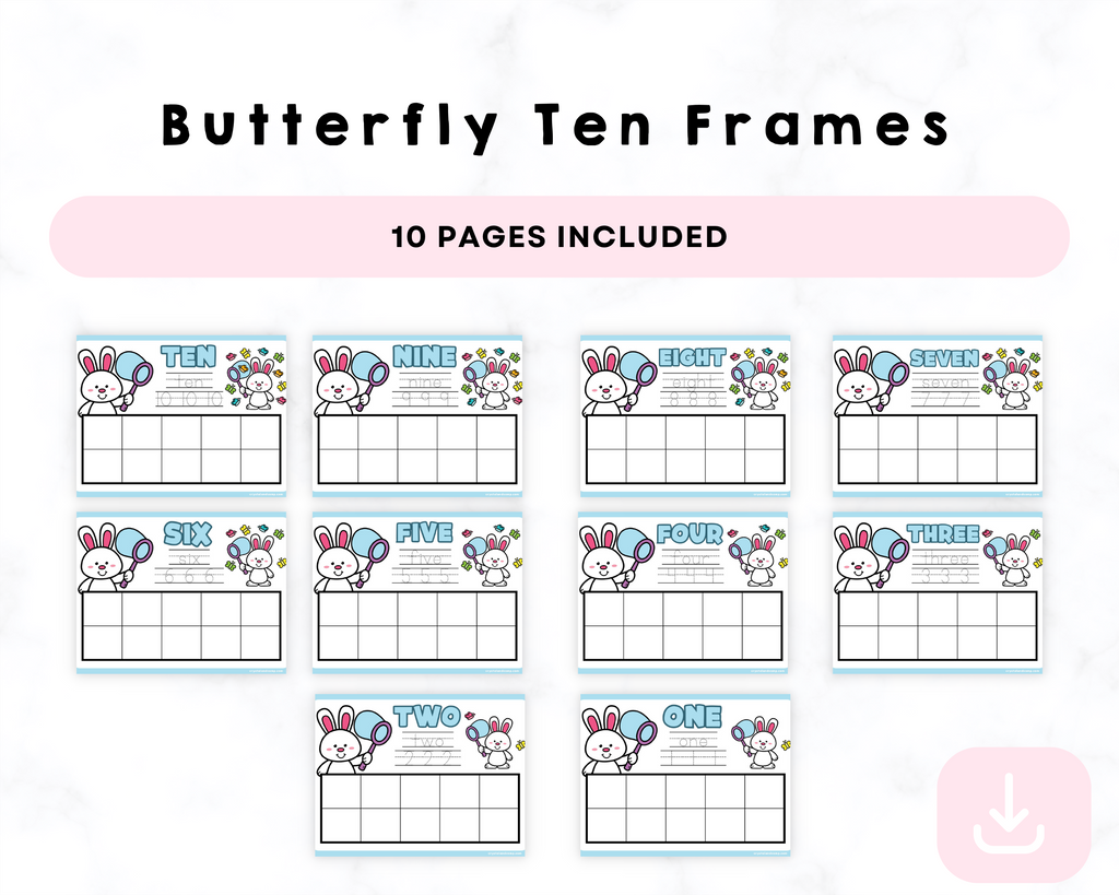 Printable Butterfly Ten Frames
