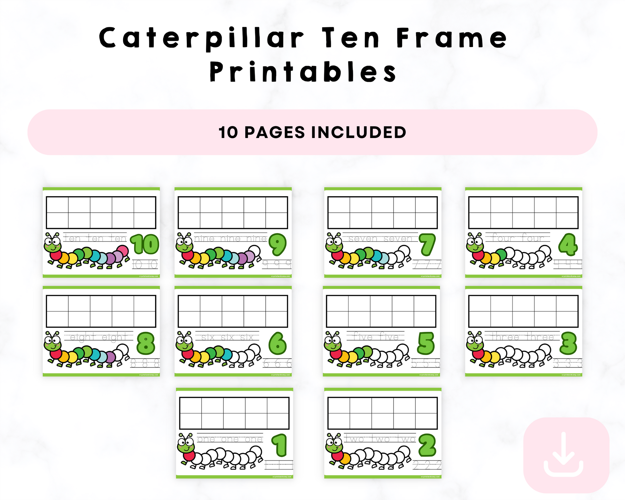 Caterpillar Ten Frame Printables CrystalandComp caterpillar-ten-frame-printables-crystalandcomp