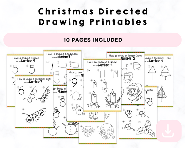 Christmas Directed Drawing Printable