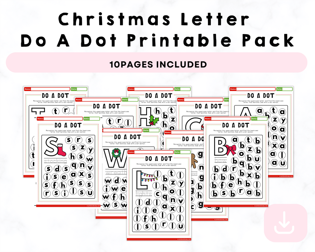 Christmas Letter  Do A Dot Printable Pack