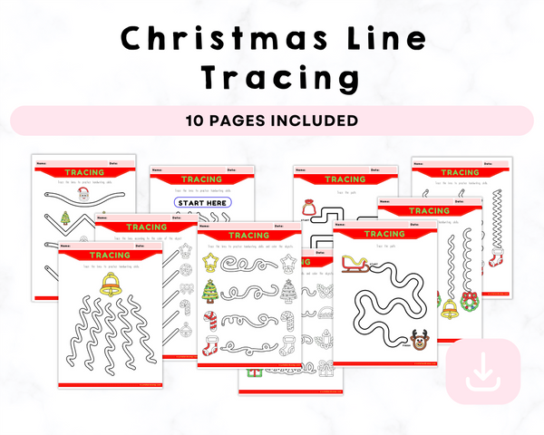 Printable Christmas Line Tracing