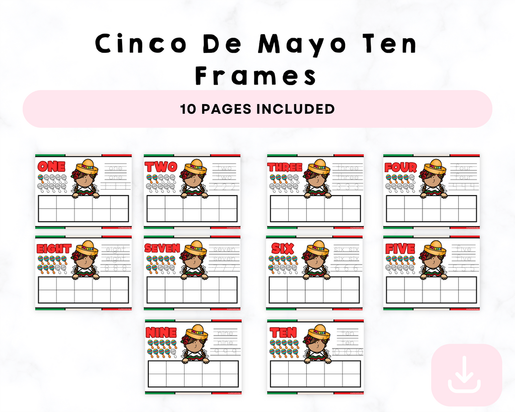Printable Cinco de Mayo Ten Frames