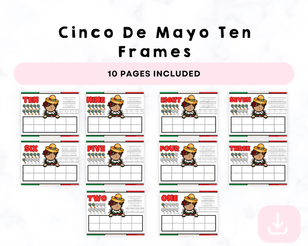 Printable Cinco de Mayo Ten Frames