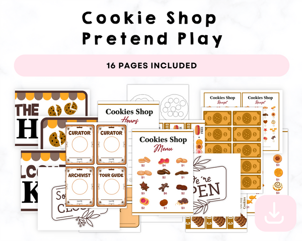 Cookie Shop Pretend Play Printables