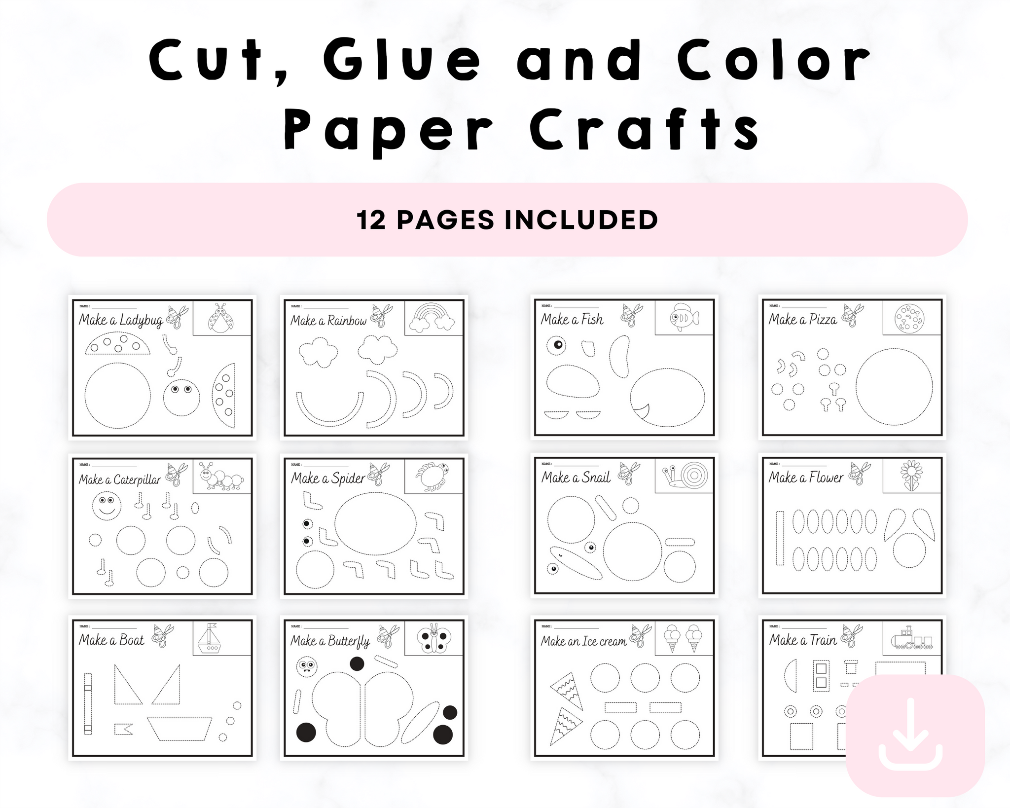 Cut Glue And Color Paper Printable Crafts CrystalandComp Cut glue and color paper printable crafts crystalandcomp