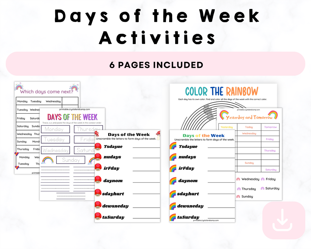 Days of the Week Activities Printables