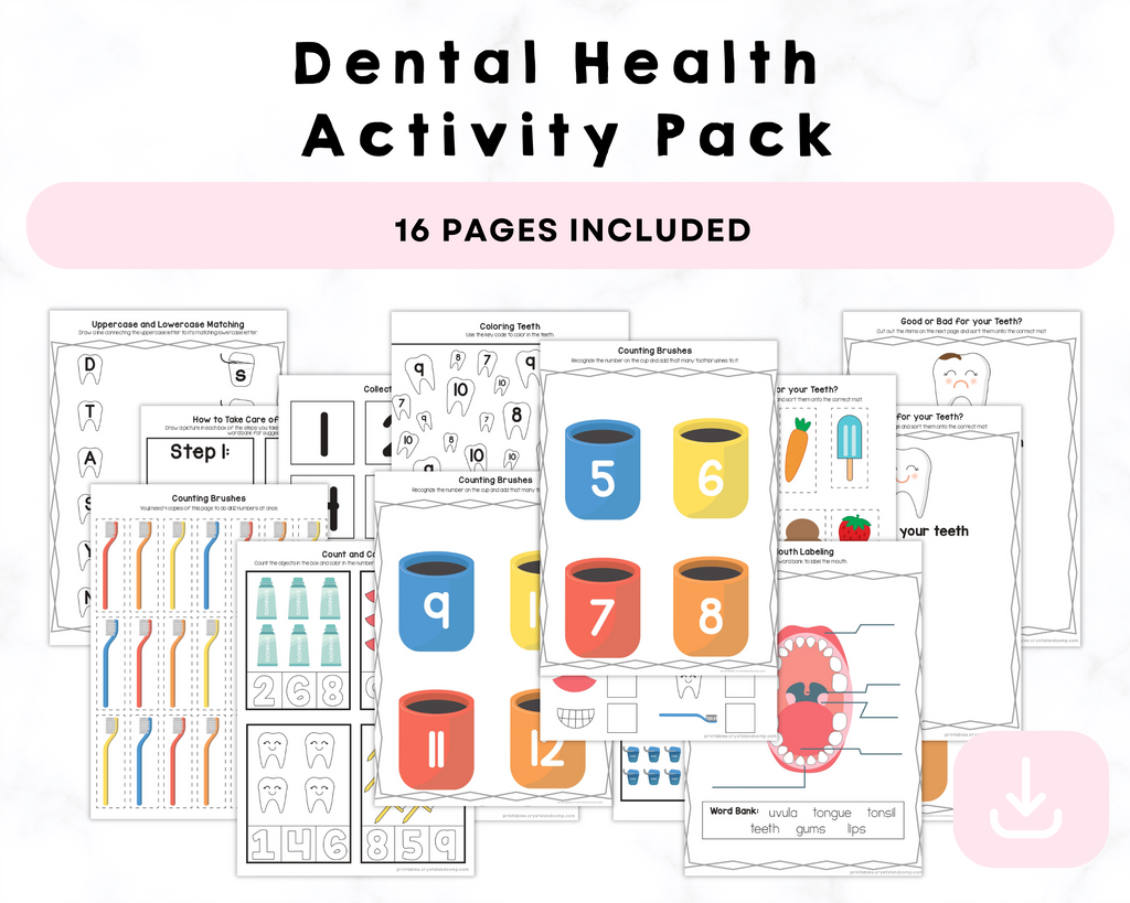 Dental Health Activity Pack Printables