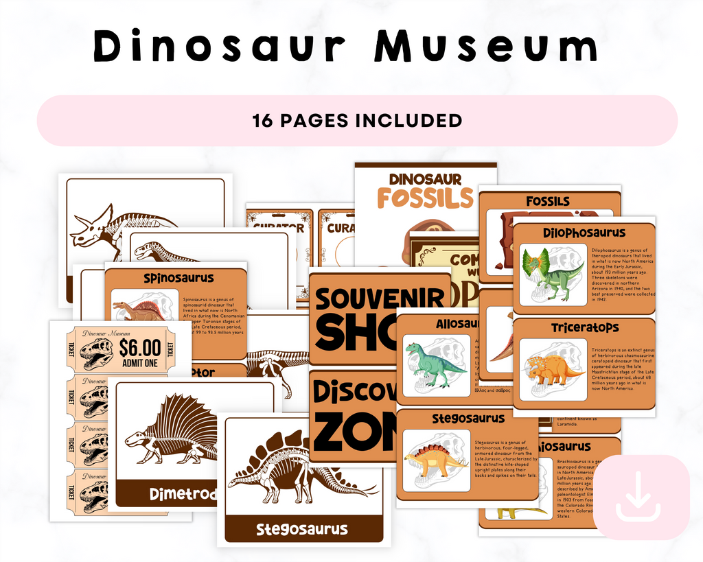 Dinosaur Museum Play Pretend Printable